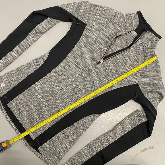 Athleta Snowscape Gray Quilted Half Zip Pullover Size XS Tall - Picture 6 of 15